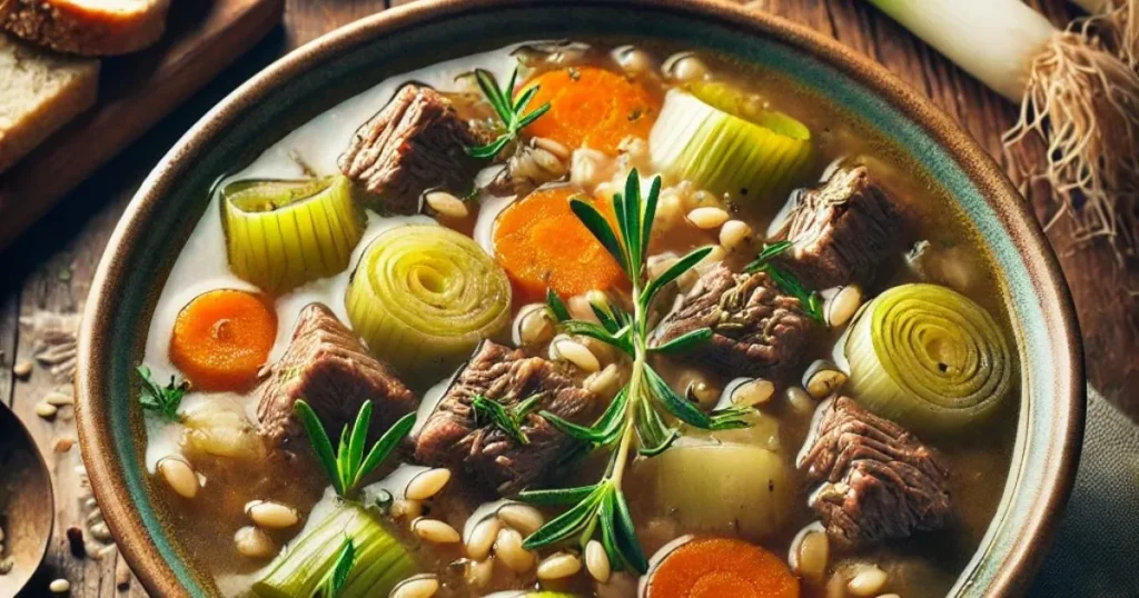 leek and beef soup