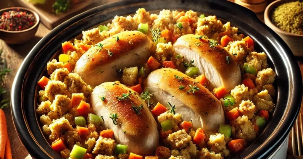 Crock Pot Chicken and Stuffing