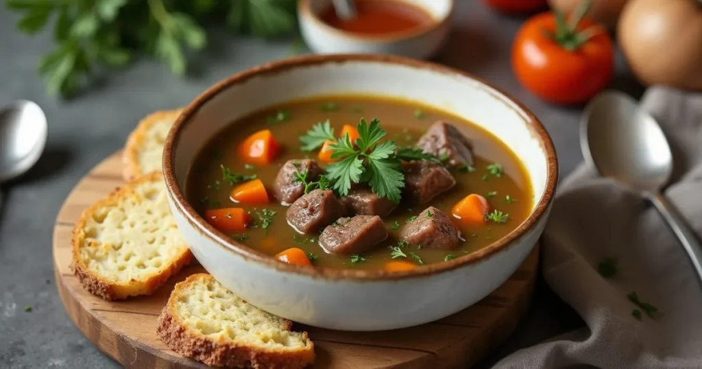 Leek and Beef Soup