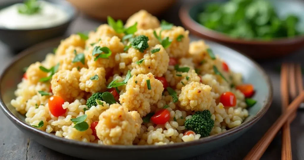 Cauliflower Rice Stir-Fry : Low Carb Vegan Recipes