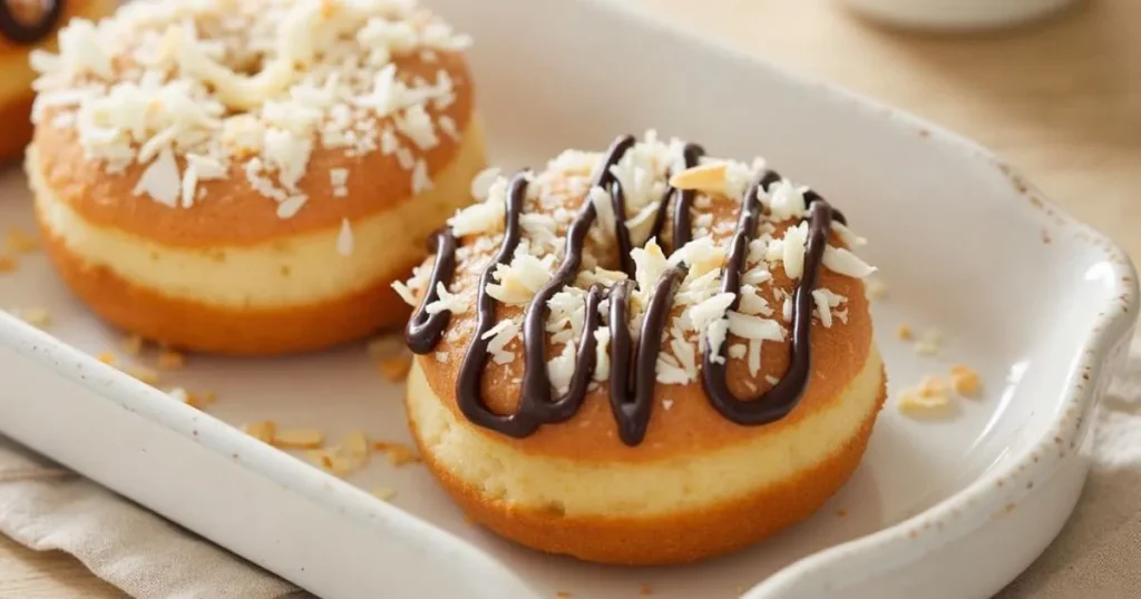 Coconut Cream Filled Doughnuts  