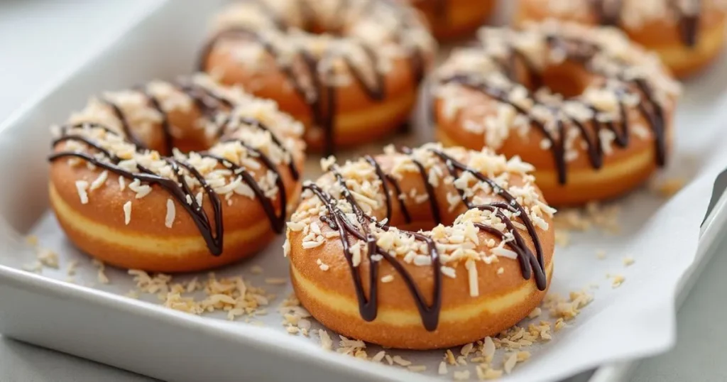 Coconut Cream Filled Doughnuts  